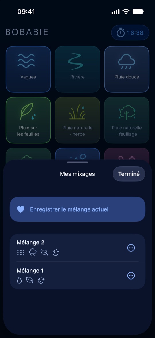 Mes mixages enregistrés